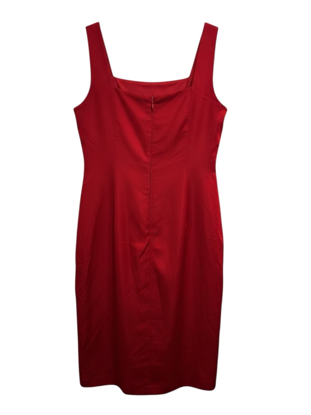 Tommy Hilfiger Red Silk Sheath Midi Size 6 Dress Sleeveless Holiday Cocktail NWT - Picture 3 of 6